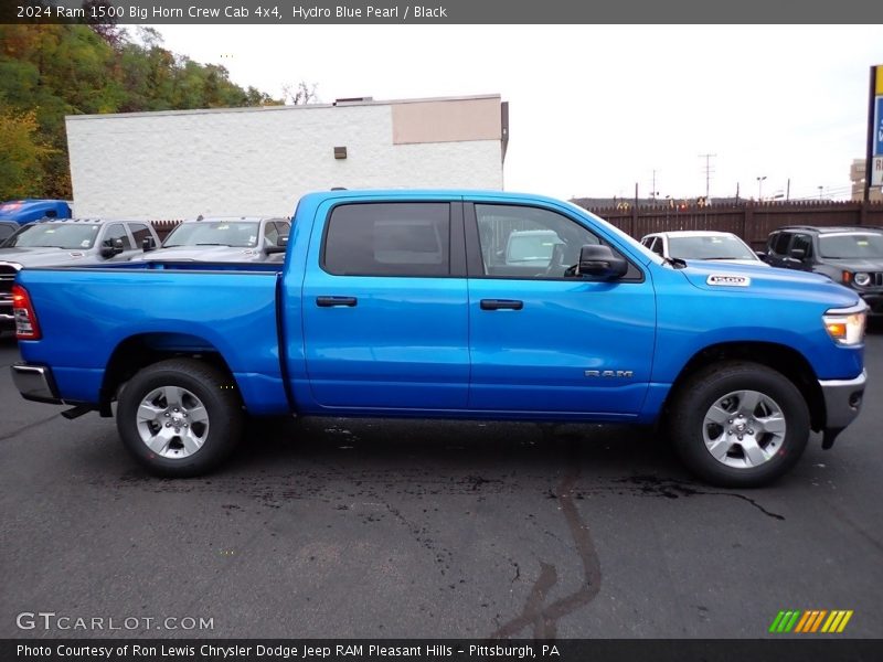 Hydro Blue Pearl / Black 2024 Ram 1500 Big Horn Crew Cab 4x4