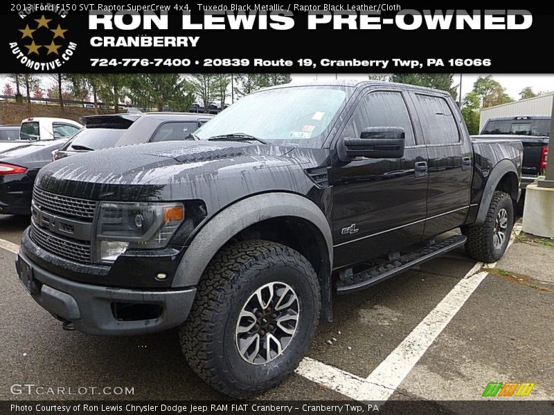Tuxedo Black Metallic / Raptor Black Leather/Cloth 2013 Ford F150 SVT Raptor SuperCrew 4x4
