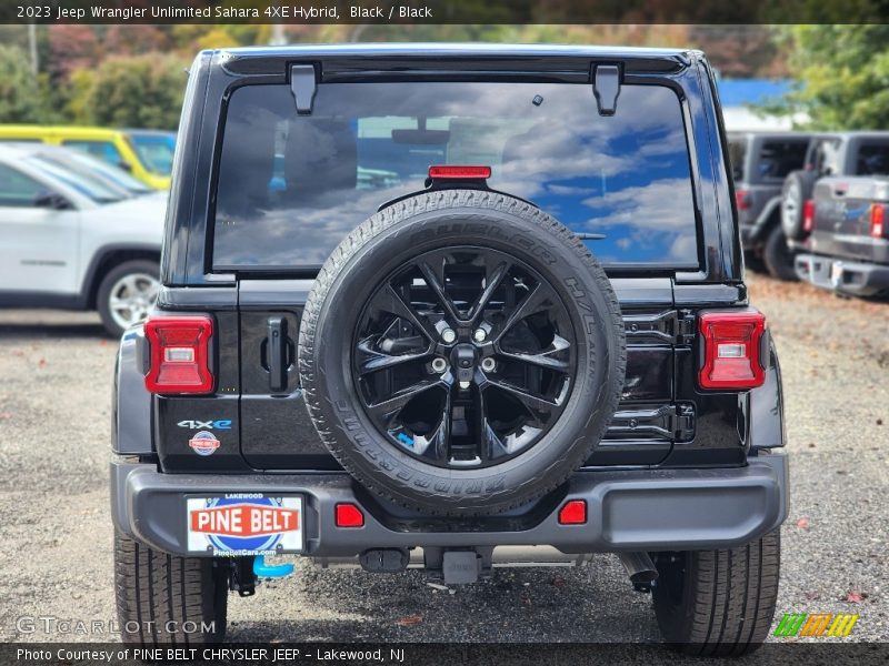 Black / Black 2023 Jeep Wrangler Unlimited Sahara 4XE Hybrid