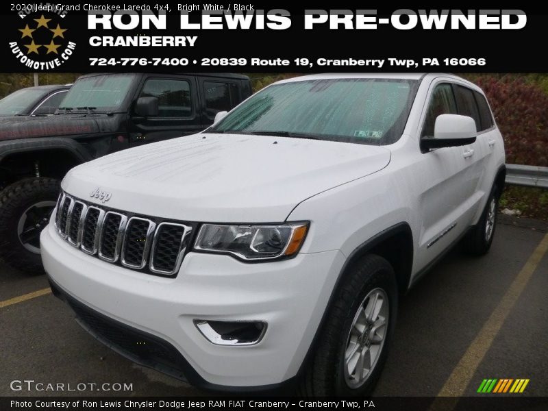 Bright White / Black 2020 Jeep Grand Cherokee Laredo 4x4