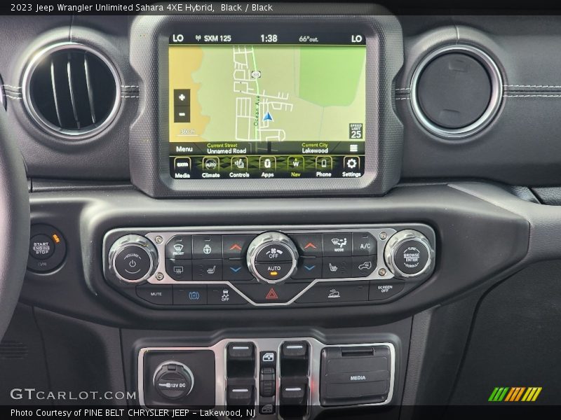 Controls of 2023 Wrangler Unlimited Sahara 4XE Hybrid