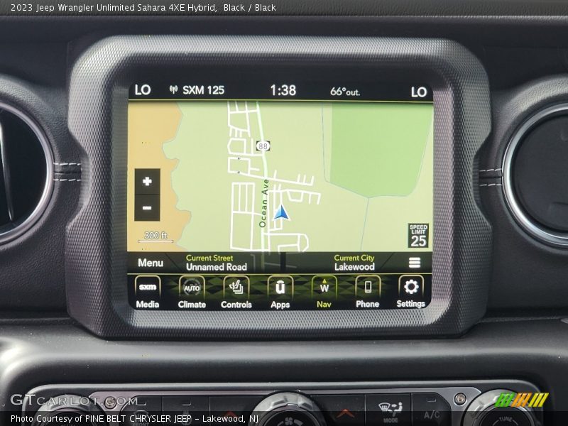 Navigation of 2023 Wrangler Unlimited Sahara 4XE Hybrid