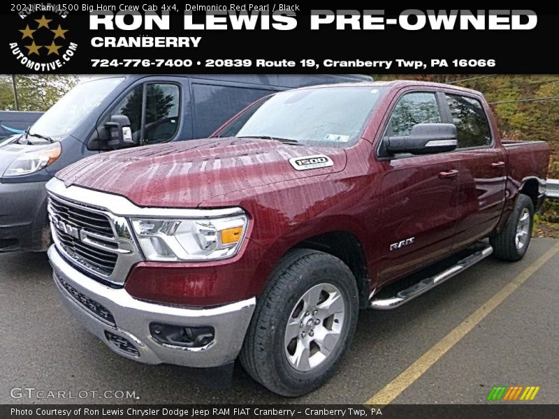 Delmonico Red Pearl / Black 2021 Ram 1500 Big Horn Crew Cab 4x4