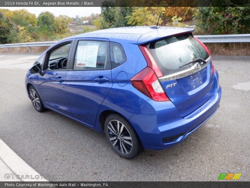 Aegean Blue Metallic / Black 2019 Honda Fit EX