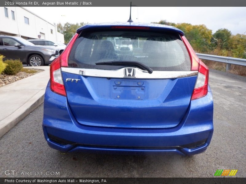 Aegean Blue Metallic / Black 2019 Honda Fit EX