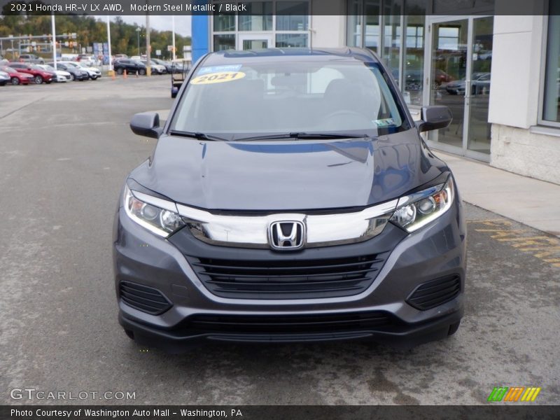 Modern Steel Metallic / Black 2021 Honda HR-V LX AWD
