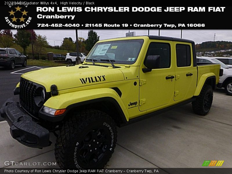 High Velocity / Black 2023 Jeep Gladiator Willys 4x4