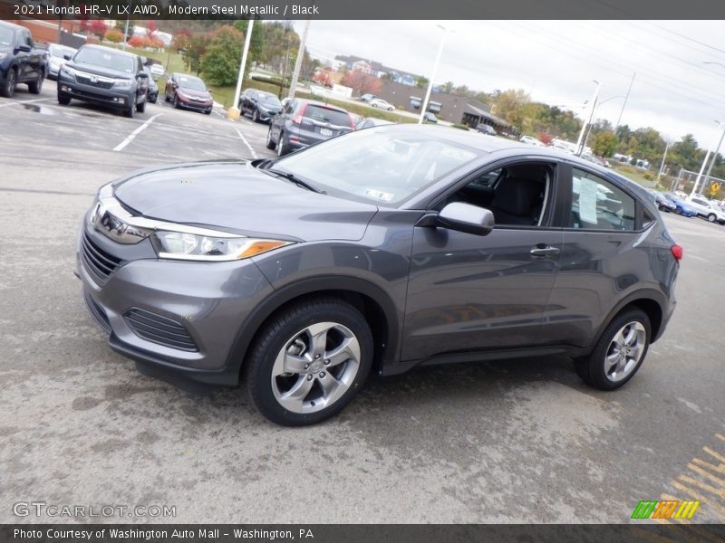 Modern Steel Metallic / Black 2021 Honda HR-V LX AWD