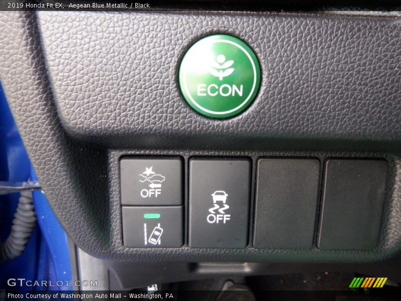 Aegean Blue Metallic / Black 2019 Honda Fit EX