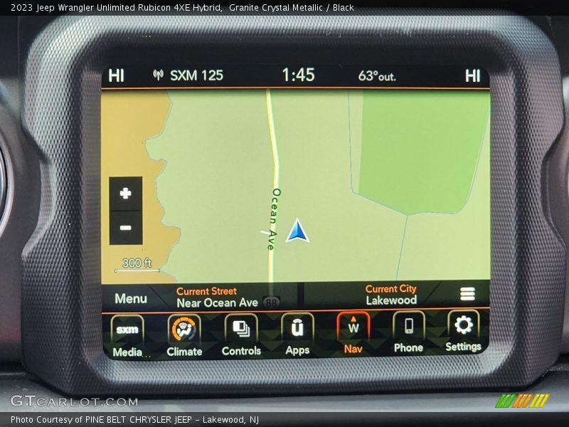 Navigation of 2023 Wrangler Unlimited Rubicon 4XE Hybrid