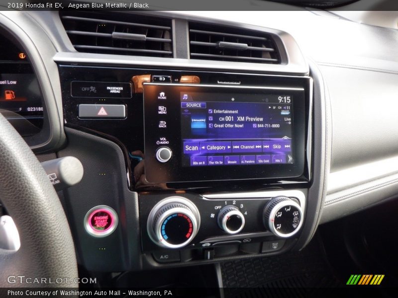 Aegean Blue Metallic / Black 2019 Honda Fit EX