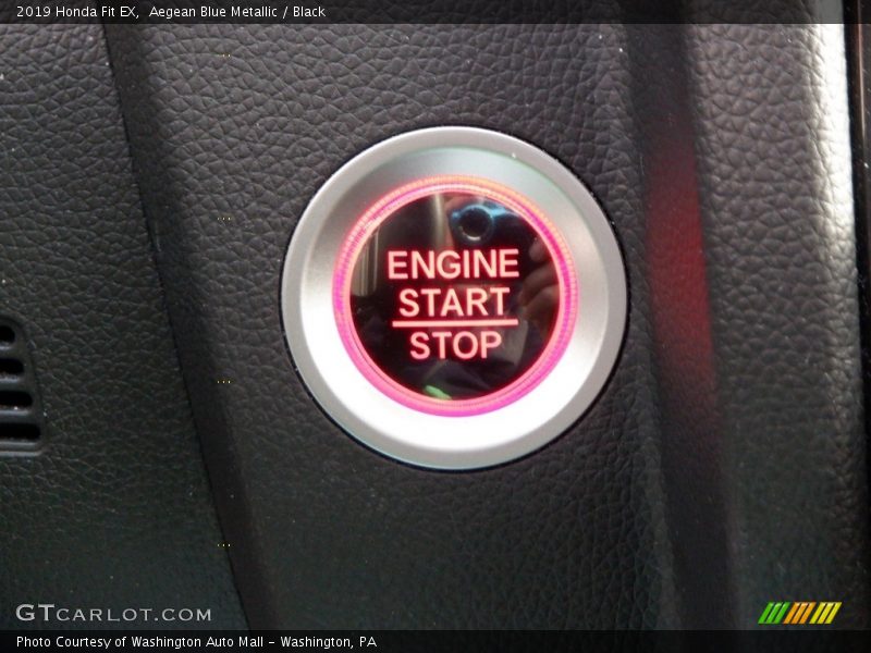 Aegean Blue Metallic / Black 2019 Honda Fit EX