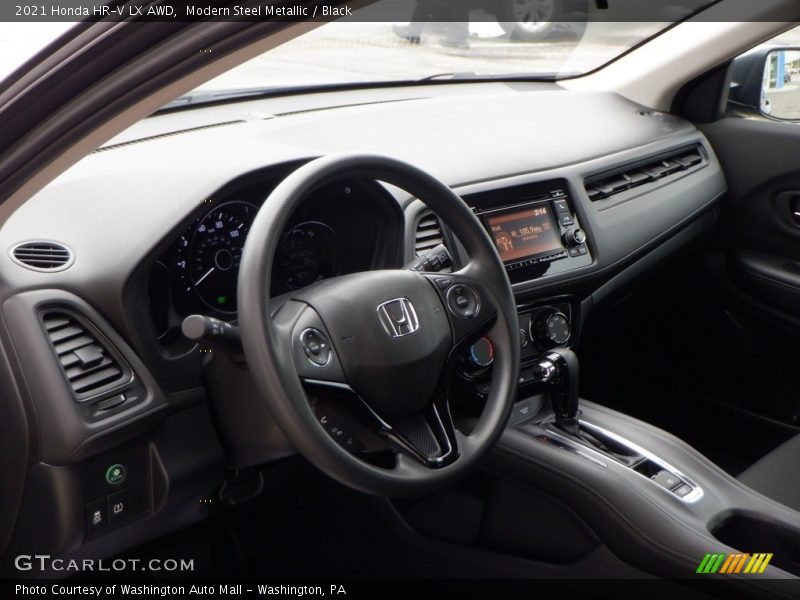 Modern Steel Metallic / Black 2021 Honda HR-V LX AWD
