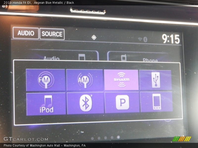Aegean Blue Metallic / Black 2019 Honda Fit EX