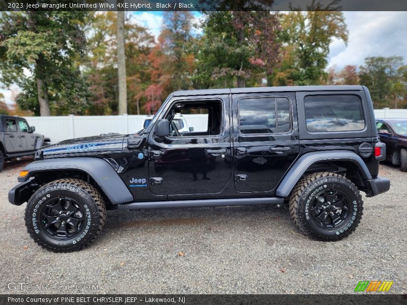 Black / Black 2023 Jeep Wrangler Unlimited Willys 4XE Hybrid