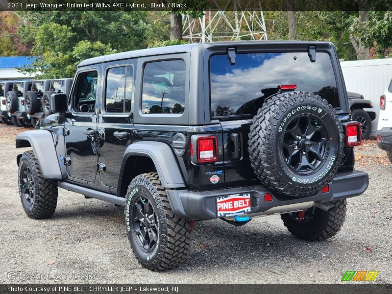 Black / Black 2023 Jeep Wrangler Unlimited Willys 4XE Hybrid