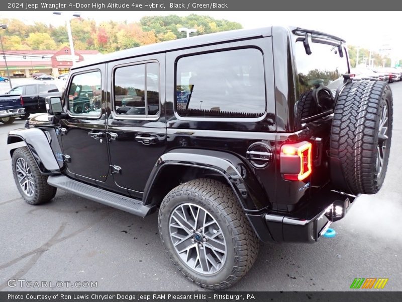Black / Green/Black 2024 Jeep Wrangler 4-Door High Altitude 4xe Hybrid