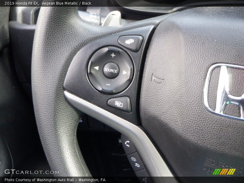 Aegean Blue Metallic / Black 2019 Honda Fit EX