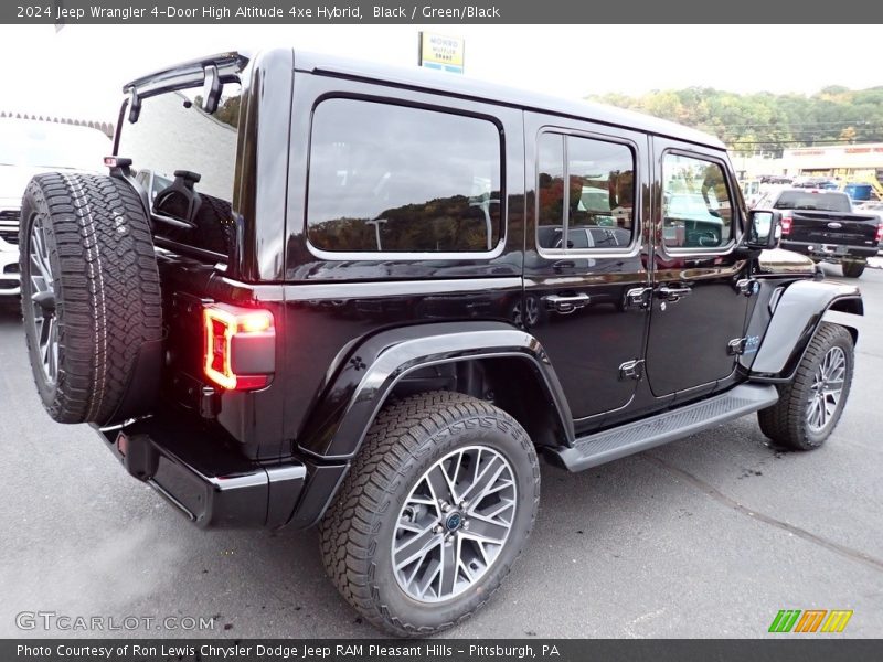 Black / Green/Black 2024 Jeep Wrangler 4-Door High Altitude 4xe Hybrid