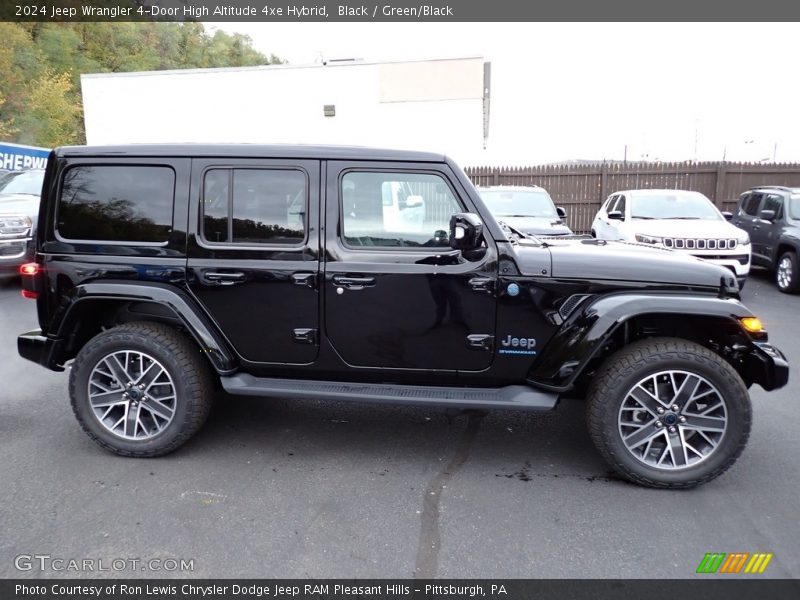 Black / Green/Black 2024 Jeep Wrangler 4-Door High Altitude 4xe Hybrid