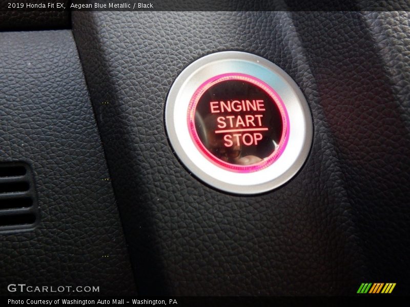 Aegean Blue Metallic / Black 2019 Honda Fit EX