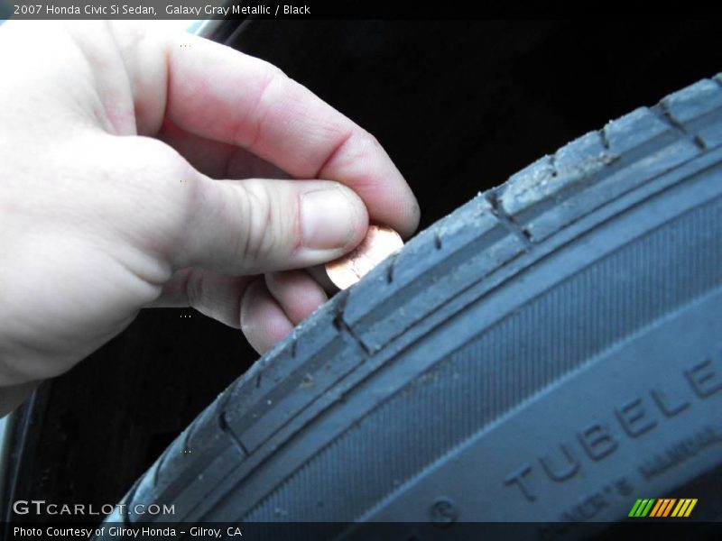 Galaxy Gray Metallic / Black 2007 Honda Civic Si Sedan