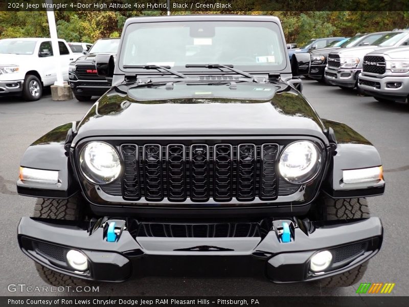 Black / Green/Black 2024 Jeep Wrangler 4-Door High Altitude 4xe Hybrid