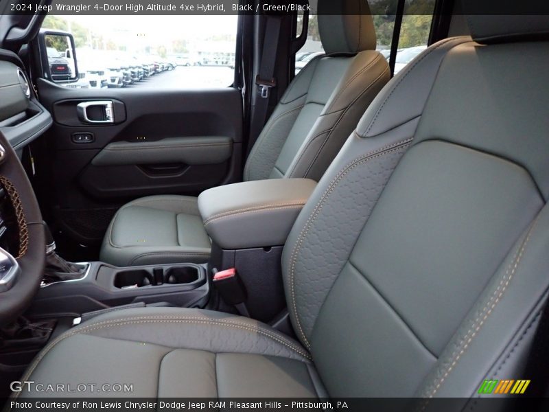 Black / Green/Black 2024 Jeep Wrangler 4-Door High Altitude 4xe Hybrid