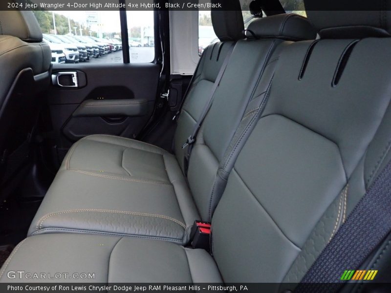 Black / Green/Black 2024 Jeep Wrangler 4-Door High Altitude 4xe Hybrid