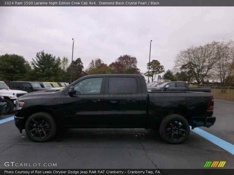 Diamond Black Crystal Pearl / Black 2024 Ram 1500 Laramie Night Edition Crew Cab 4x4