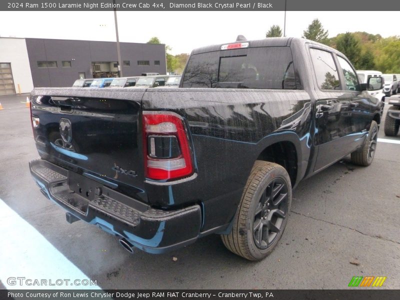Diamond Black Crystal Pearl / Black 2024 Ram 1500 Laramie Night Edition Crew Cab 4x4