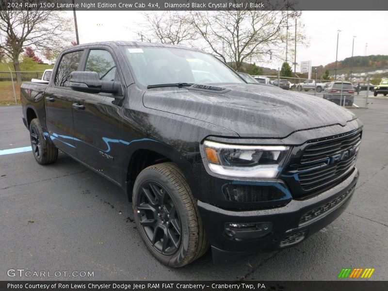 Diamond Black Crystal Pearl / Black 2024 Ram 1500 Laramie Night Edition Crew Cab 4x4