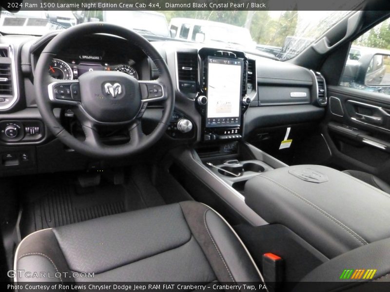 Diamond Black Crystal Pearl / Black 2024 Ram 1500 Laramie Night Edition Crew Cab 4x4