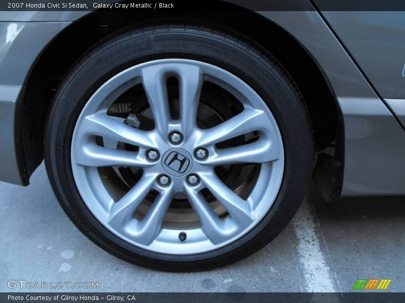 Galaxy Gray Metallic / Black 2007 Honda Civic Si Sedan