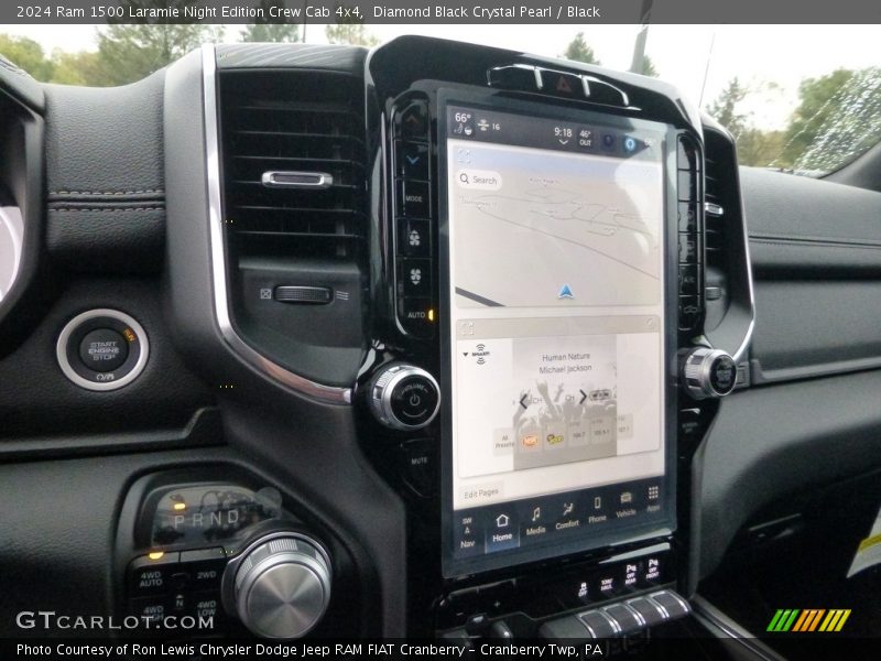 Diamond Black Crystal Pearl / Black 2024 Ram 1500 Laramie Night Edition Crew Cab 4x4