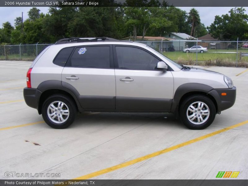 Sahara Silver / Beige 2006 Hyundai Tucson GLS V6