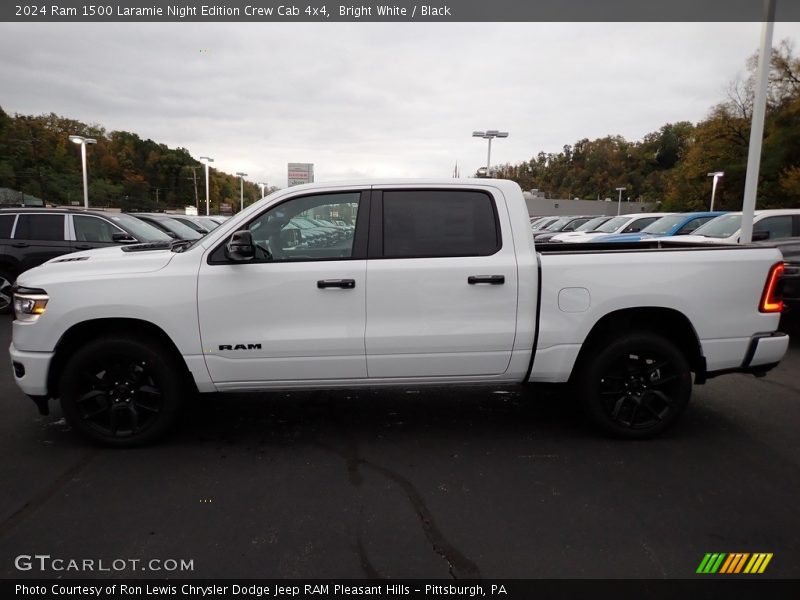 Bright White / Black 2024 Ram 1500 Laramie Night Edition Crew Cab 4x4