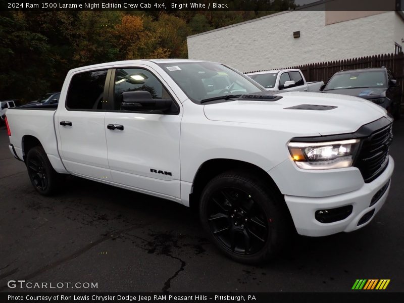 Bright White / Black 2024 Ram 1500 Laramie Night Edition Crew Cab 4x4