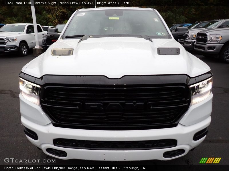 Bright White / Black 2024 Ram 1500 Laramie Night Edition Crew Cab 4x4