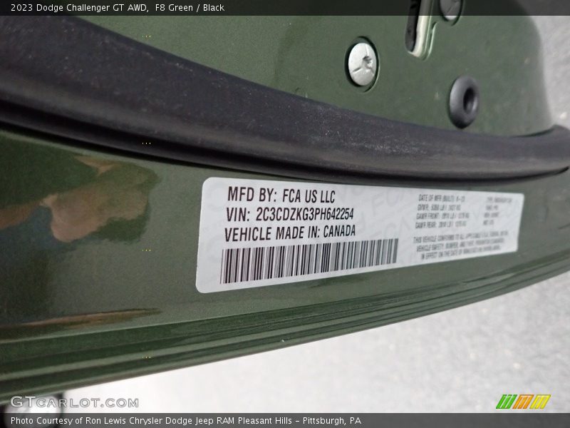 F8 Green / Black 2023 Dodge Challenger GT AWD