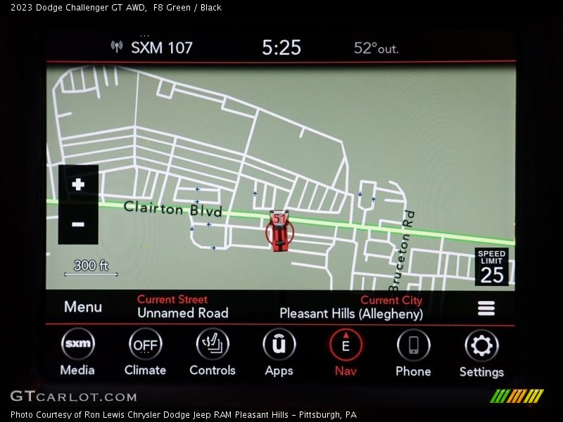 Navigation of 2023 Challenger GT AWD