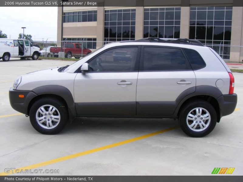 Sahara Silver / Beige 2006 Hyundai Tucson GLS V6