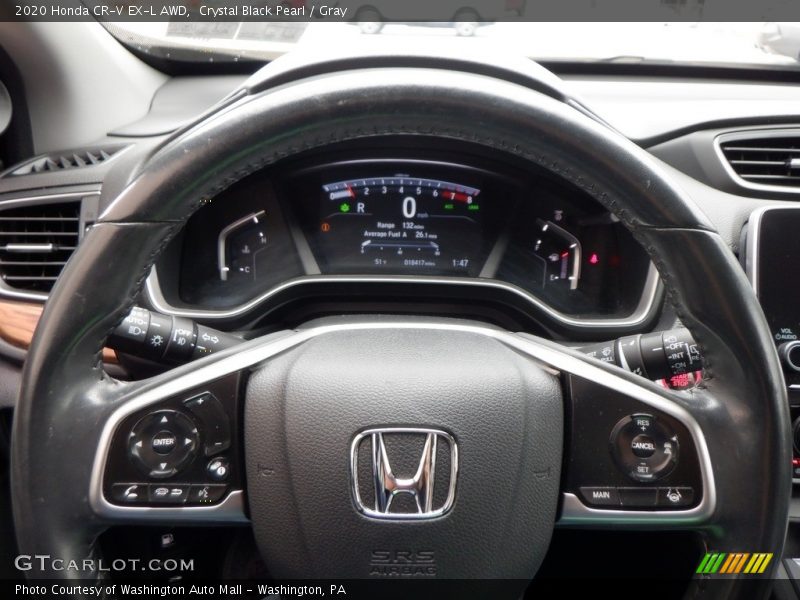 Crystal Black Pearl / Gray 2020 Honda CR-V EX-L AWD