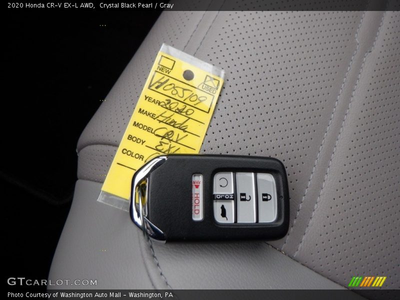 Crystal Black Pearl / Gray 2020 Honda CR-V EX-L AWD