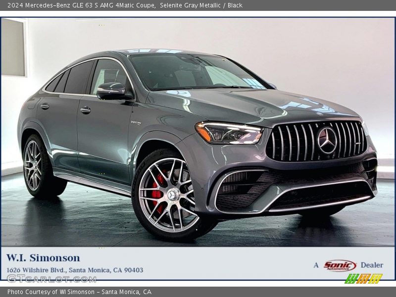 Selenite Gray Metallic / Black 2024 Mercedes-Benz GLE 63 S AMG 4Matic Coupe