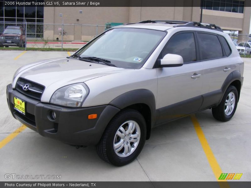 Sahara Silver / Beige 2006 Hyundai Tucson GLS V6