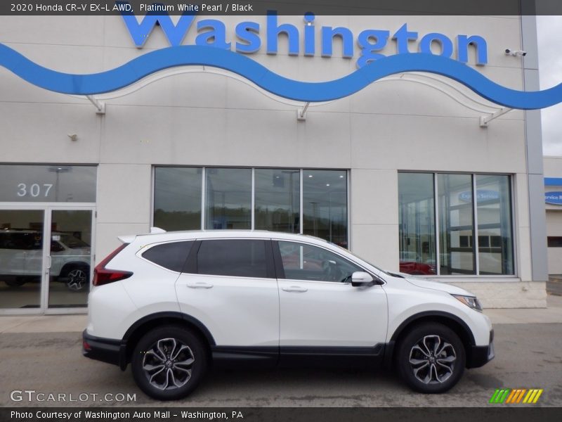 Platinum White Pearl / Black 2020 Honda CR-V EX-L AWD