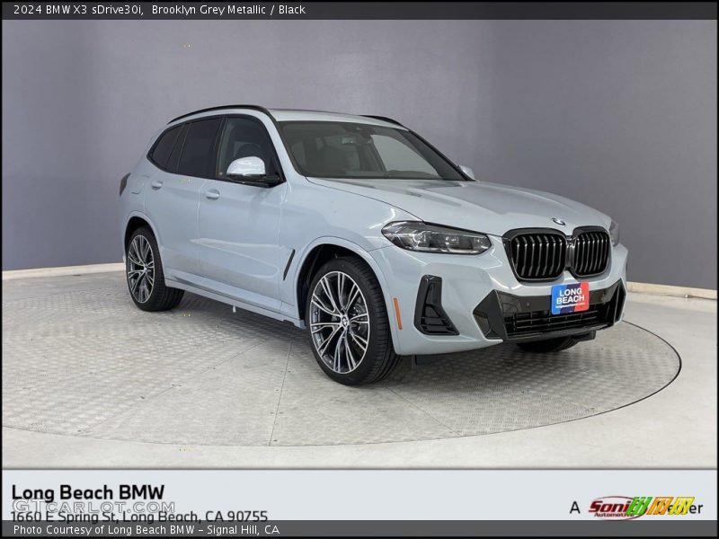 Brooklyn Grey Metallic / Black 2024 BMW X3 sDrive30i
