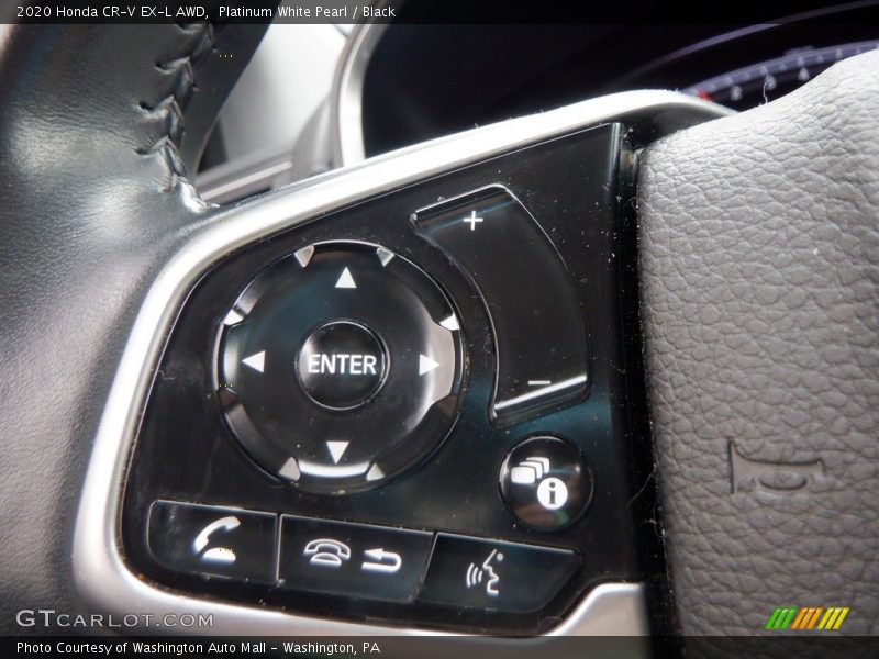 Platinum White Pearl / Black 2020 Honda CR-V EX-L AWD