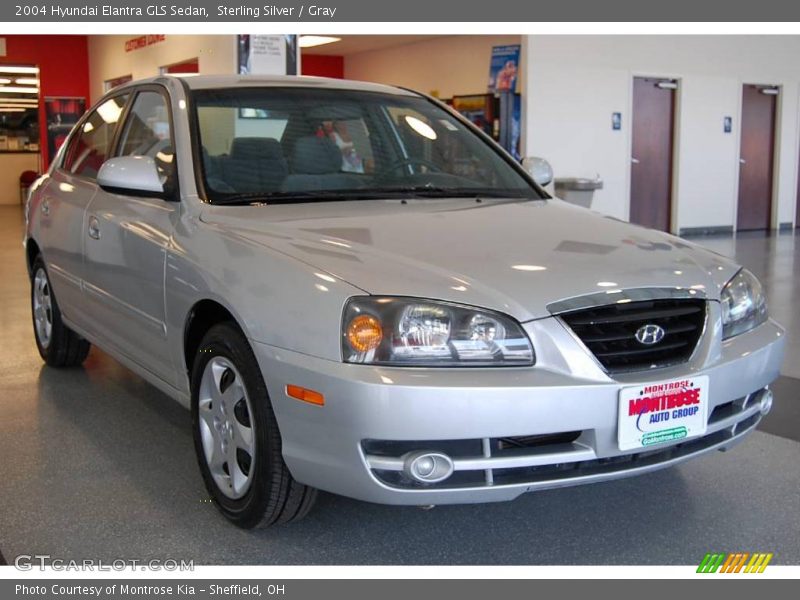Sterling Silver / Gray 2004 Hyundai Elantra GLS Sedan